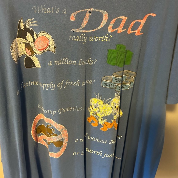 90’s Looney Tunes Tweety Bird Warner Bros Distressed Vintage T Shirt - Picture 2 of 6